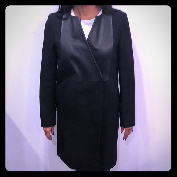 Tiger of Sweden leather mix coat - Picture 1 of 6